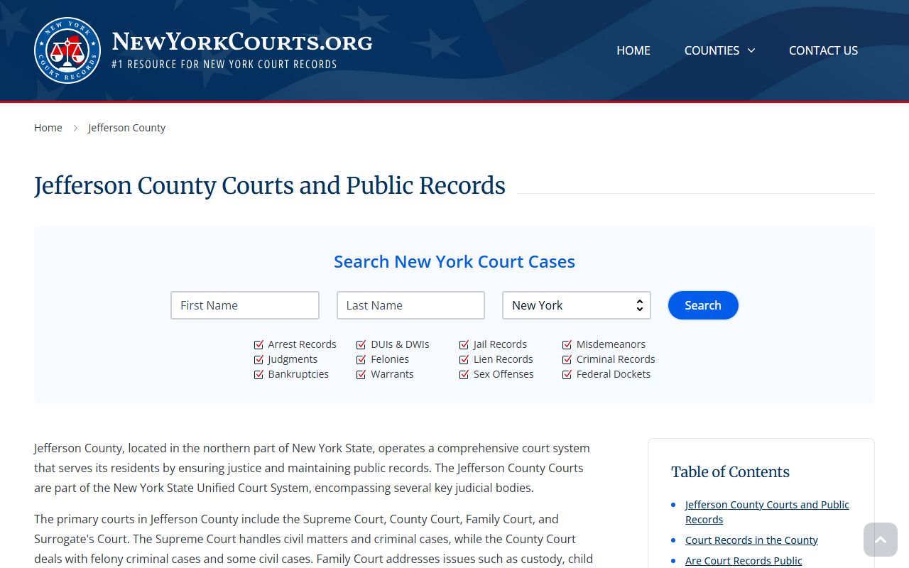 Jefferson County criminal court records search portal